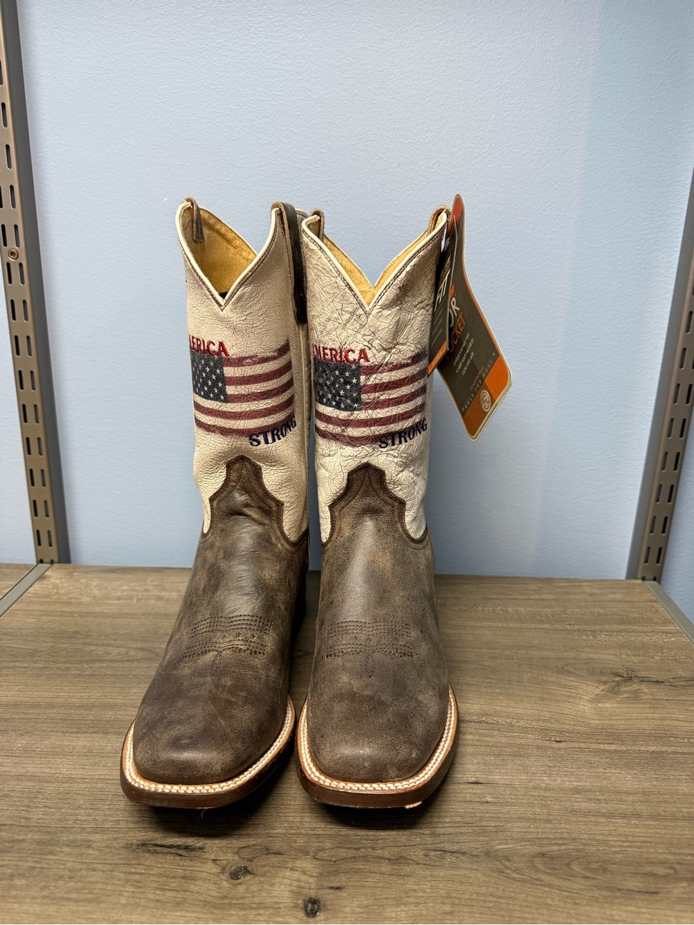 Roper NEW American 🇺🇸 flag womens EZ Stor Pocket Boot size 9.5 America Strong